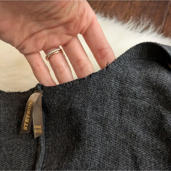 Stetson Cotton Cashmere Wrap Poncho Cape Shawl Top Boho Western Aztec OS - Picture 6 of 8